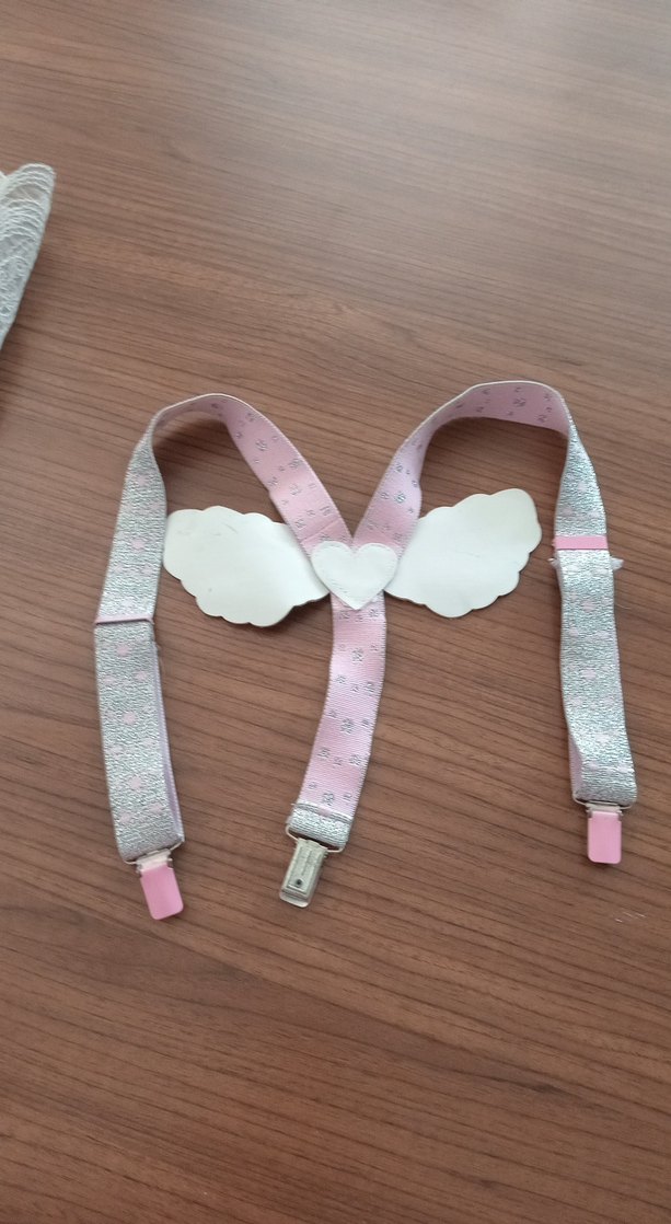 Pembe Kanatlı Kurdeleli Kız Aksesuarı - Görsel 2