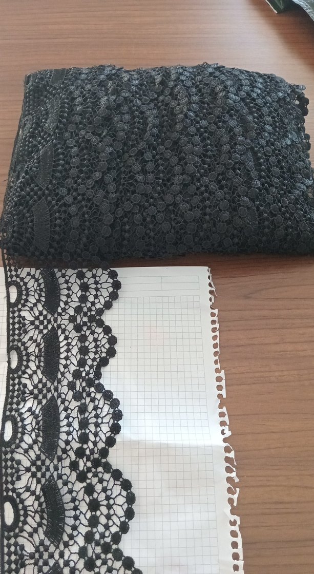 Gotik Siyah Dantel Şerit metre fiyatıdır - Görsel 2