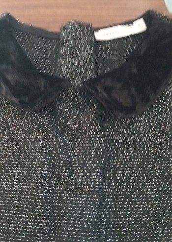 Siyah Pilili Kolsuz Kız Elbisesi - Görsel 2