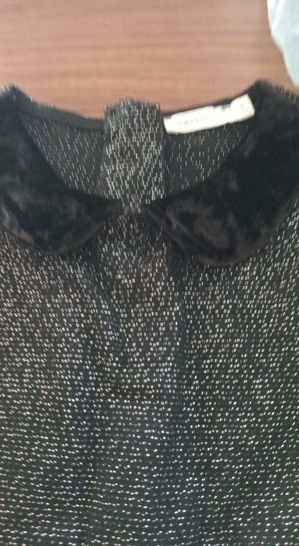 Siyah Pilili Kolsuz Kız Elbisesi - Görsel 2