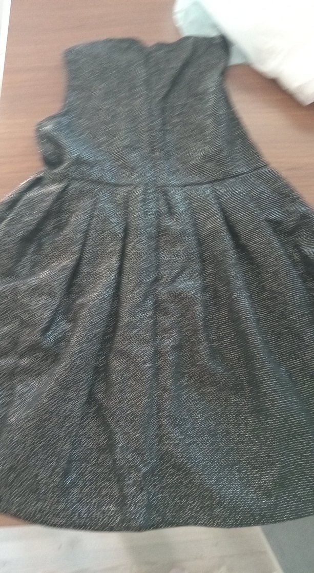 Siyah Pilili Kolsuz Kız Elbisesi - Görsel 4