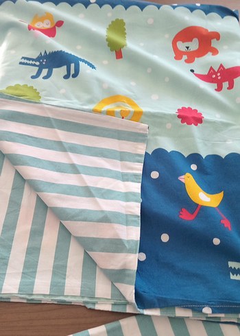 Çocuklar için Baskılı Mavi Uyku Seti - Görsel 4