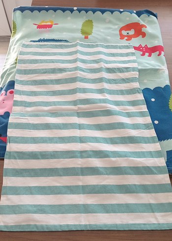 Çocuklar için Baskılı Mavi Uyku Seti - Görsel 2