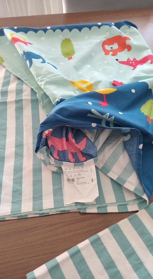 Çocuklar için Baskılı Mavi Uyku Seti - Görsel 3