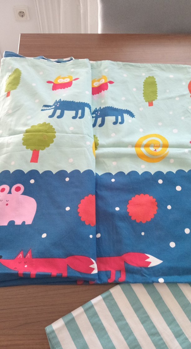 Çocuklar için Baskılı Mavi Uyku Seti - Görsel 5