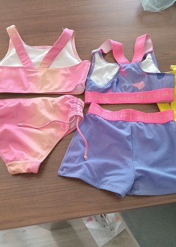 Kız Çocuk Pastel Renkli 4 Parça Mayo Seti - Görsel 2