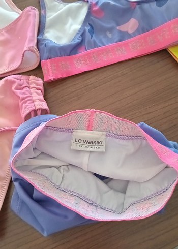 Kız Çocuk Pastel Renkli 4 Parça Mayo Seti - Görsel 3