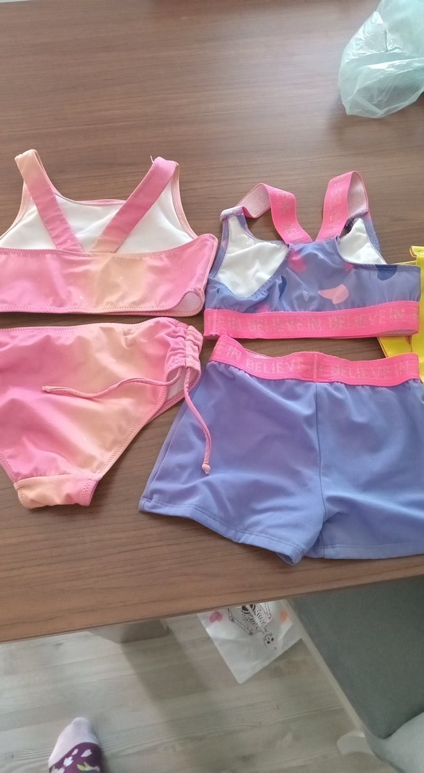 Kız Çocuk Pastel Renkli 4 Parça Mayo Seti - Görsel 2