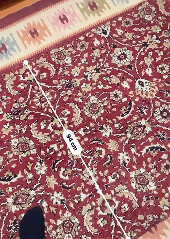 Pamuk taban ısparta makine yün / akrilik iplikli vintage - Görsel 7