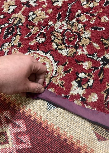 Pamuk taban ısparta makine yün / akrilik iplikli vintage - Görsel 4