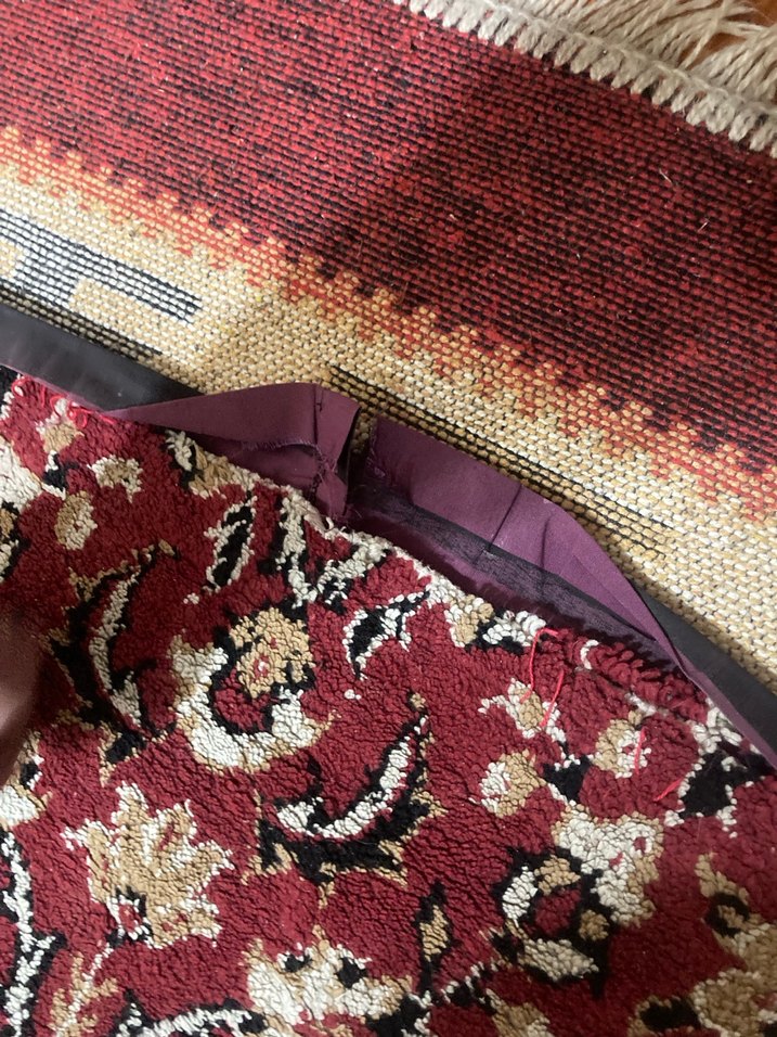 Pamuk taban ısparta makine yün / akrilik iplikli vintage - Görsel 2