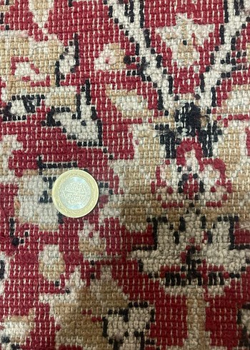 El dokuma Isparta halısı (klasik floral / bordürlü desen - Görsel 7