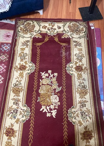 El dokuma Isparta halısı (klasik floral / bordürlü desen - Görsel 4