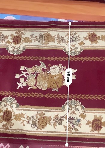 El dokuma Isparta halısı (klasik floral / bordürlü desen - Görsel 2