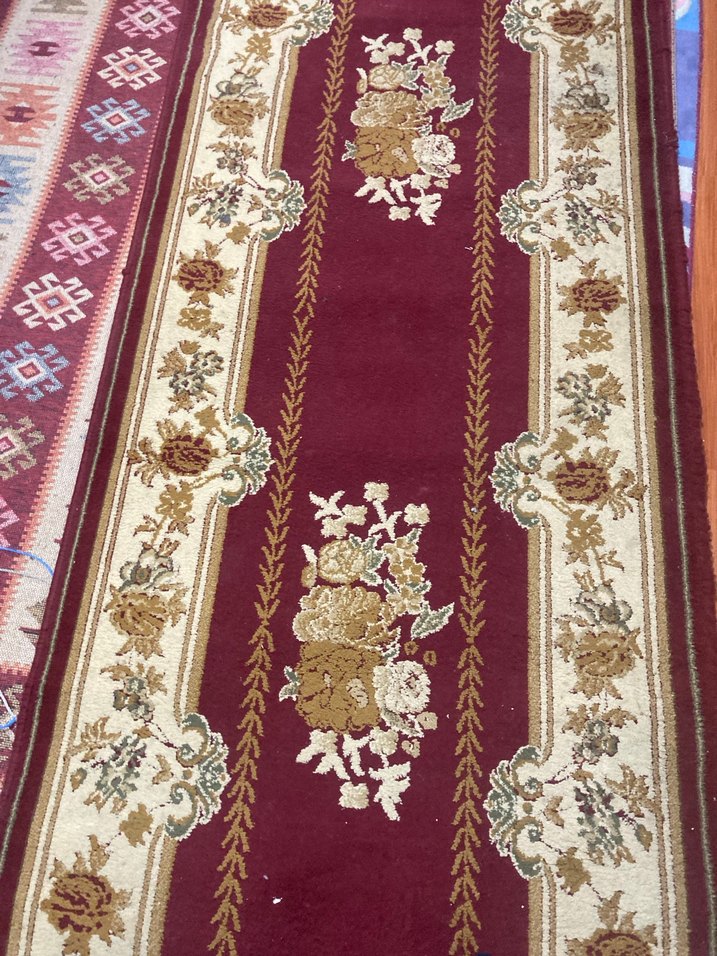 El dokuma Isparta halısı (klasik floral / bordürlü desen - Görsel 5