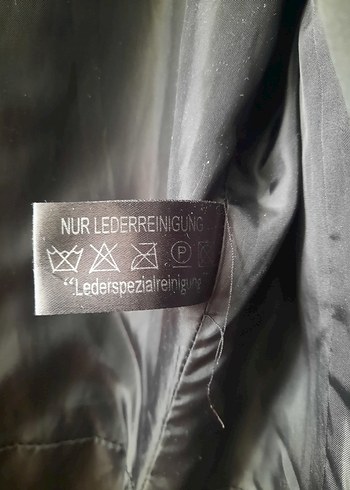 hakiki deri uzun ceket mont - Görsel 6