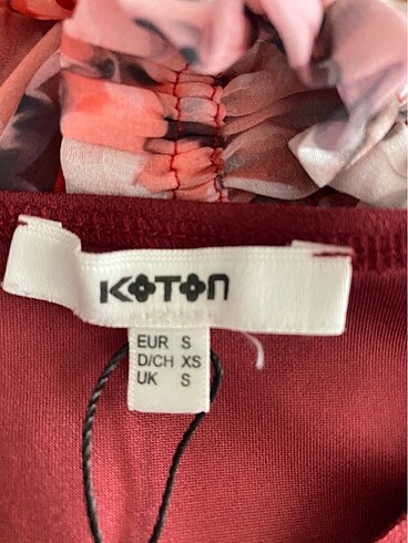 s Beden bordo Renk Koton Bluz