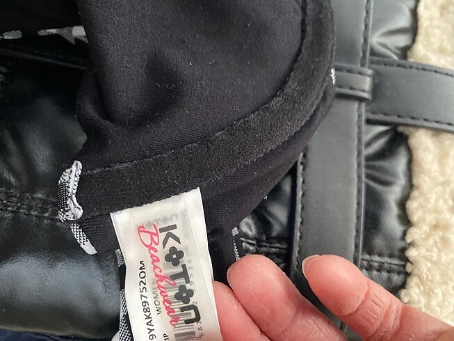 xs Beden siyah Renk Koton Bikini Üstü