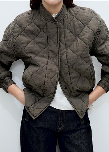 Mango Kapitone bomber ceket