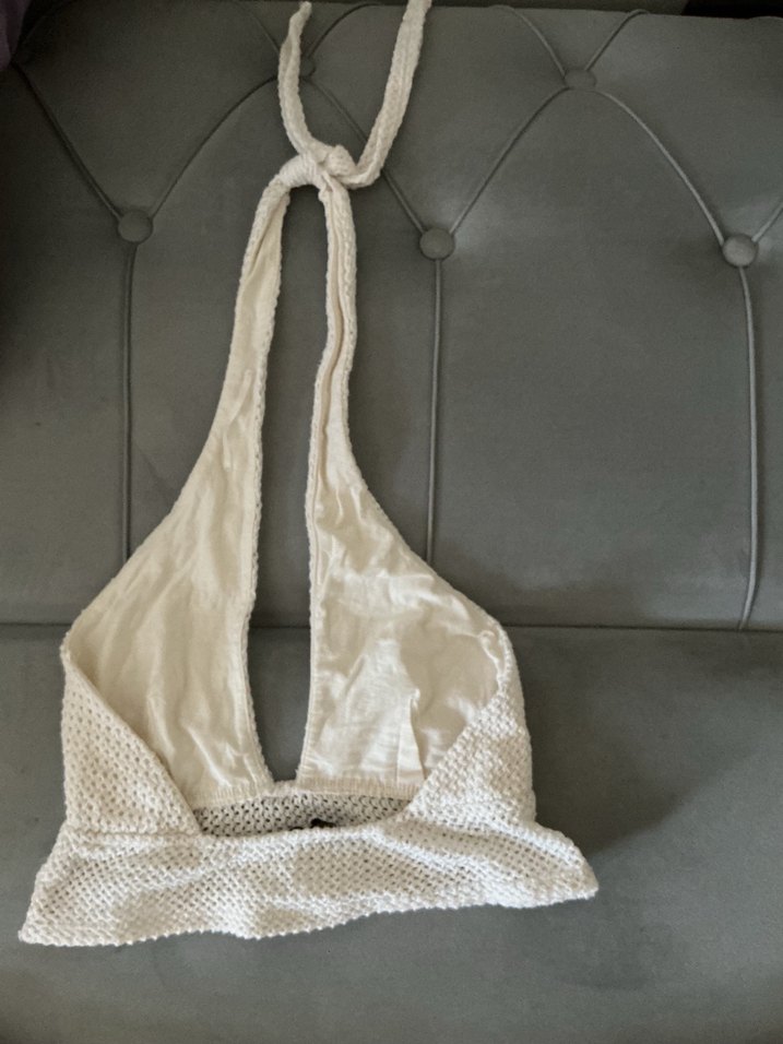 Beyaz Bohem Örgü Bralet - Görsel 2