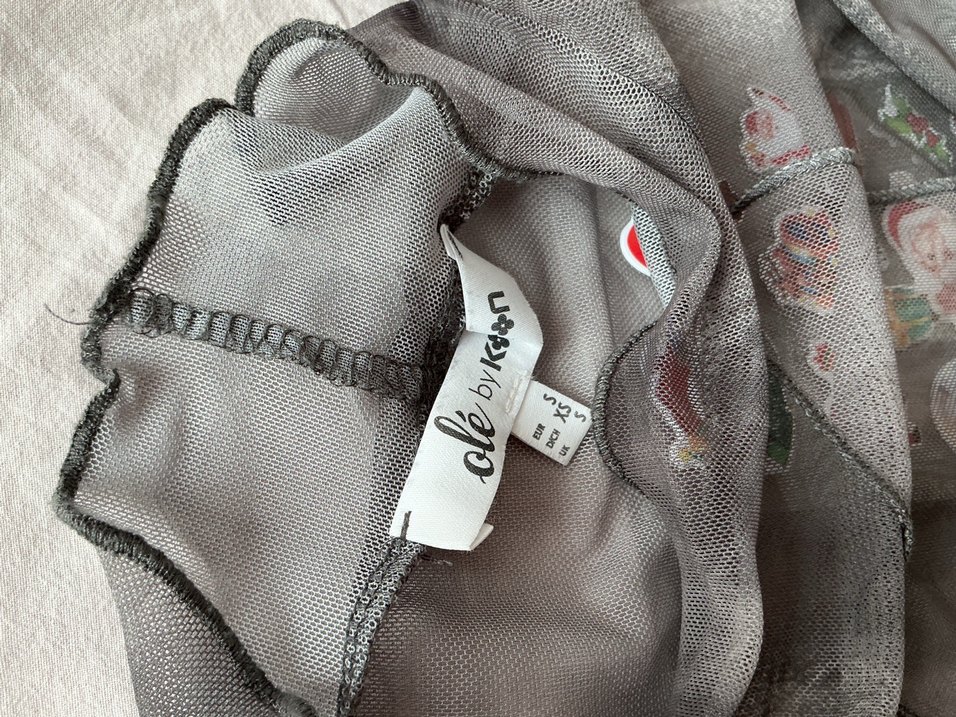 Gri Uzun Kollu transparan Bohem Bluz - Görsel 2