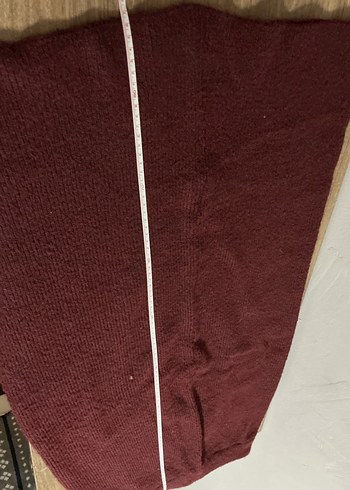 Bordo Örgü Bohem Uzun Kadın Etek - Görsel 4