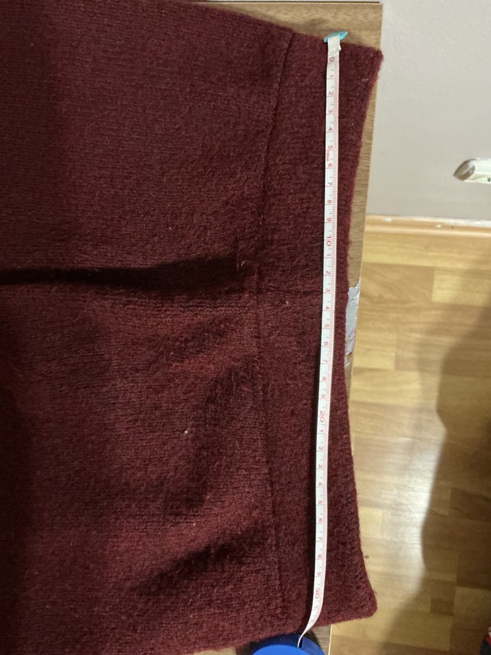 Bordo Örgü Bohem Uzun Kadın Etek - Görsel 3