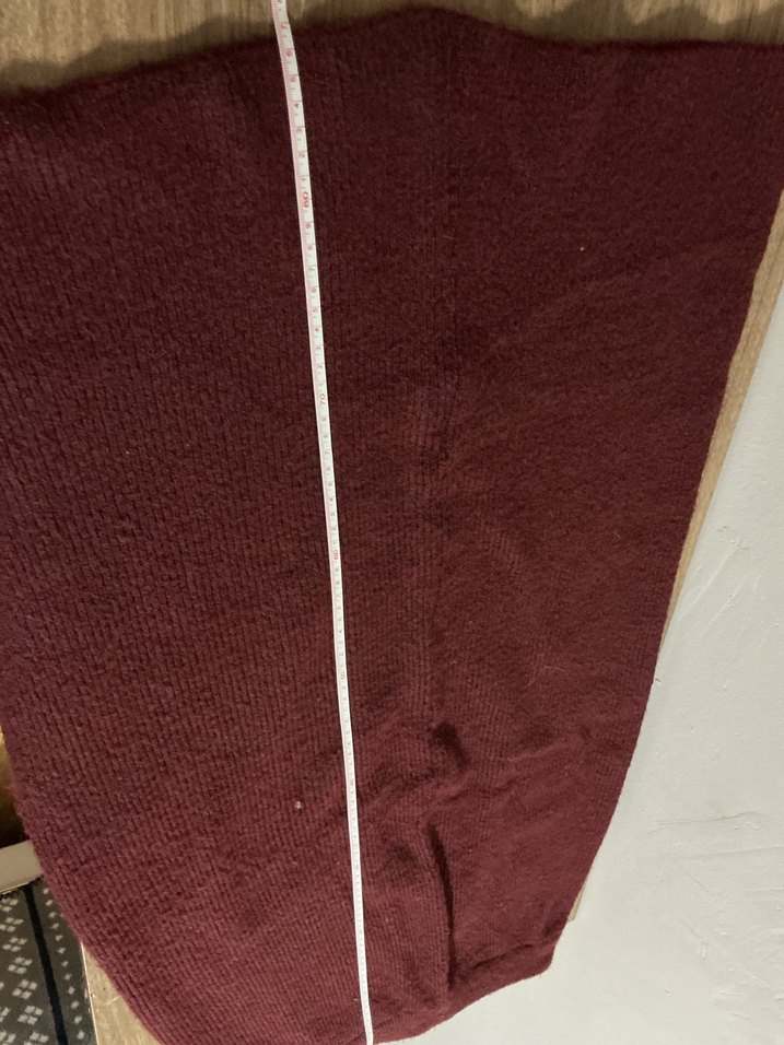 Bordo Örgü Bohem Uzun Kadın Etek - Görsel 4