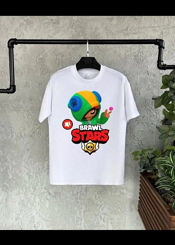 Brawl Stars Baskılı Beyaz Erkek Tişört