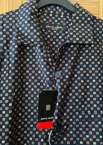 Pierre cardin Erkek Lacivert Düğmeli Uzun Kollu Pijama Takımı - Görsel 3