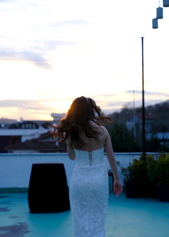 Straplez Işıltılı Denizkızı Söz/Nişan Abiye - Görsel 2