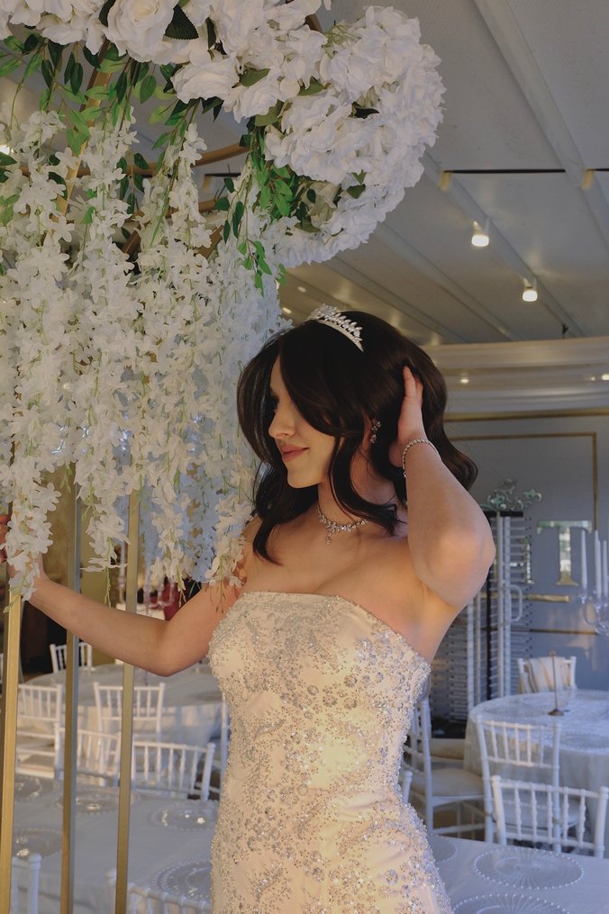 Straplez Işıltılı Denizkızı Söz/Nişan Abiye - Görsel 4