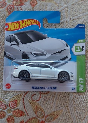 Hot Wheels Tesla Model S Plaid Beyaz Oyuncak Araba