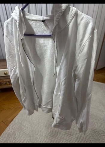 m Beden beyaz Renk Kadın kapüşonlu sweatshirt