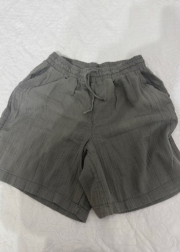 Kadın müslin kumaş şort - Görsel 2