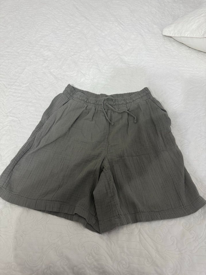 Kadın müslin kumaş şort - Görsel 4