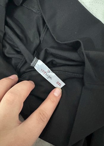 Siyah Basic Midi Kadın Tayt - Görsel 2