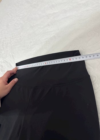 Siyah Basic Midi Kadın Tayt - Görsel 3