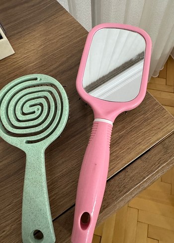 İki Adet Saç Fırçası - Yeşil ve Pembe - Görsel 6