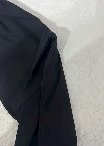 Kadın Siyah Rahat Kesim Midi Kumaş Pantolon - Görsel 5