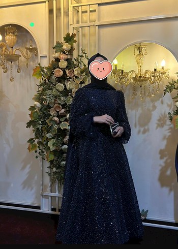 Melike Çengel Lacivert Abiye Elbise