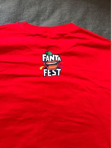 s Beden kırmızı Renk Fanta fest Tshirt