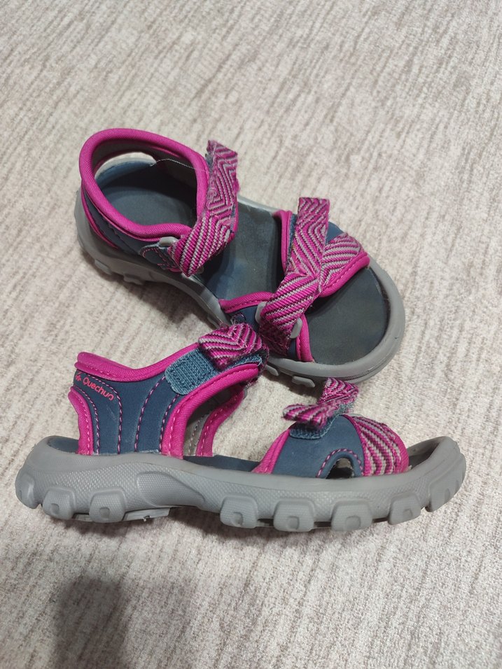 Kız Çocuk Renkli Cırtlı Terlik Sandalet - Görsel 2