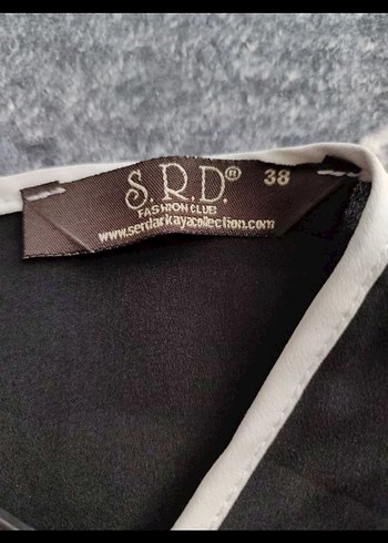 Siyah beyaz yarim Kollu Kadın Bluz - Görsel 2