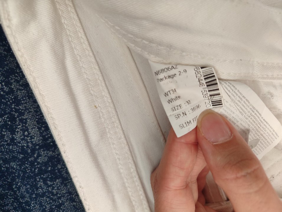 erkek beyaz Boyfriend Pantolon Midi Boy - Görsel 2