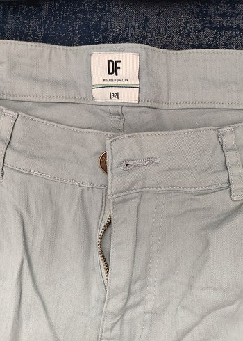 Erkek Buz mavisi Denim Mini Şort - Görsel 2