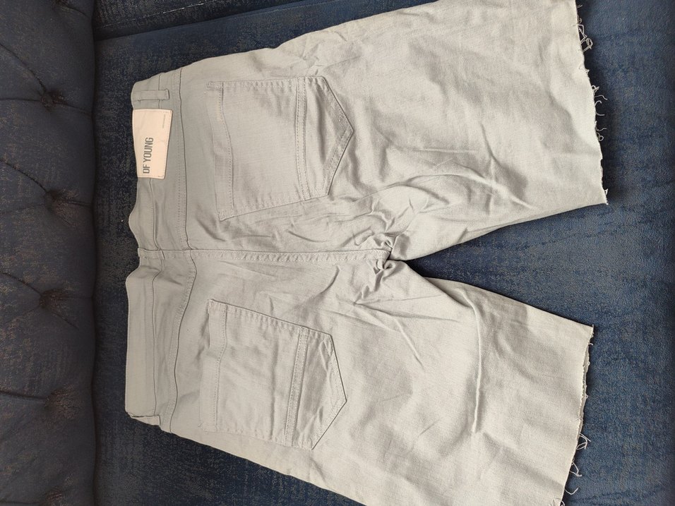 Erkek Buz mavisi Denim Mini Şort - Görsel 3