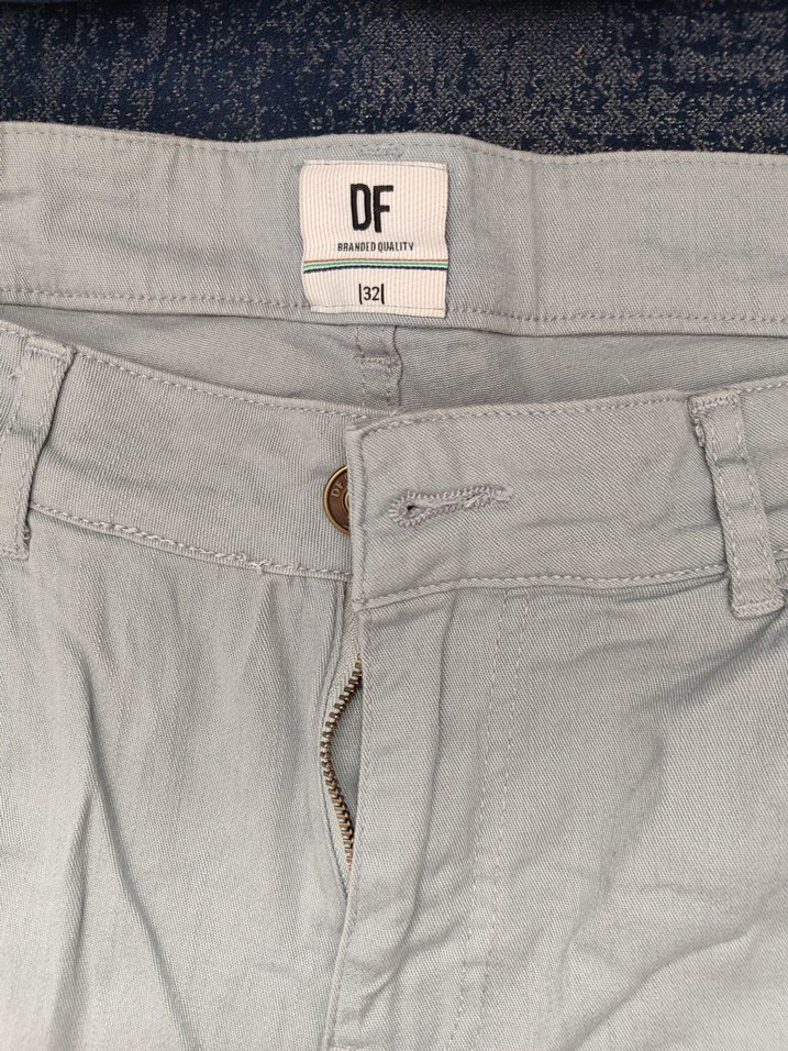 Erkek Buz mavisi Denim Mini Şort - Görsel 2