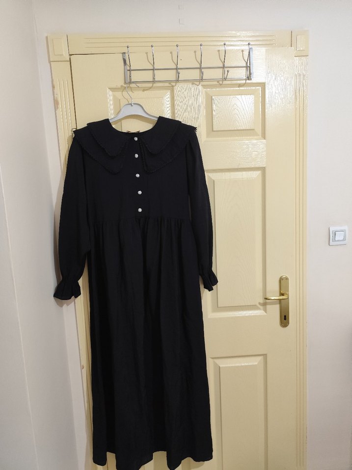 bebe yaka tesettür  elbise - Görsel 3