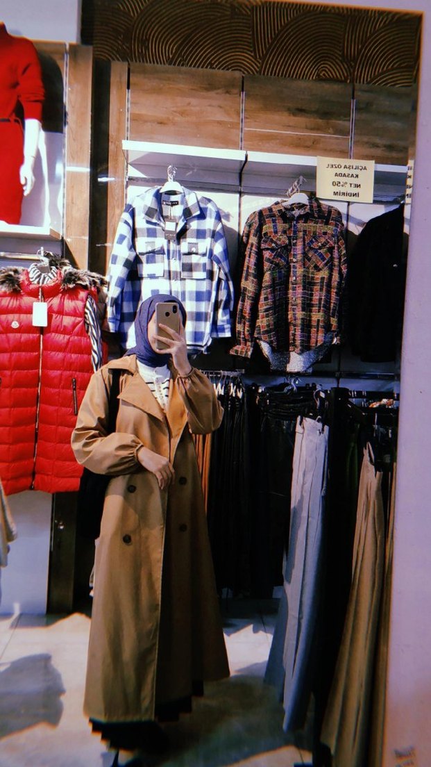 Uzun Kadın Trençkot - Görsel 2